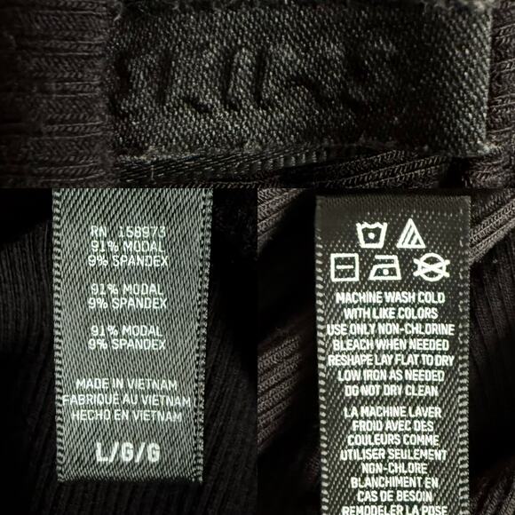 SKIMS Soft Lounge Robe Women Size Large Onyx Black Cozy Comfy Loungewear Stretch - Picture 4 of 12